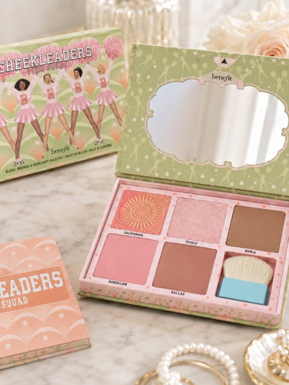 DISCONTINUED | Benefit Cheekleaders Pink Squad FULL SIZE 5-Pan Palette – NIB